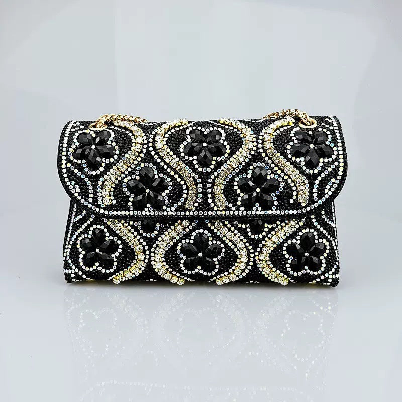 Cross-border Amazon Gemstone Evening Diamond-encrusted Socialite Banquet Bag